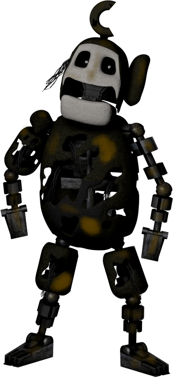 He Is Missing His Right Ear And He Has Endoskeleton - Five Nights At Tubbyland 3 Po (728x1515)
