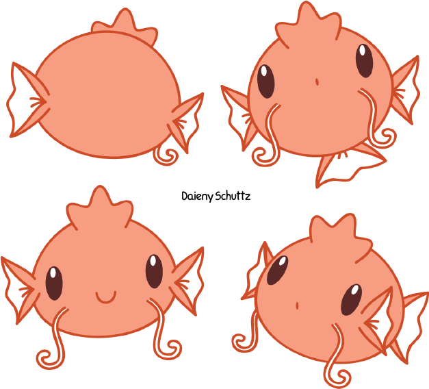 Koi Carp Clipart Chibi - Carp Chibi (680x616)
