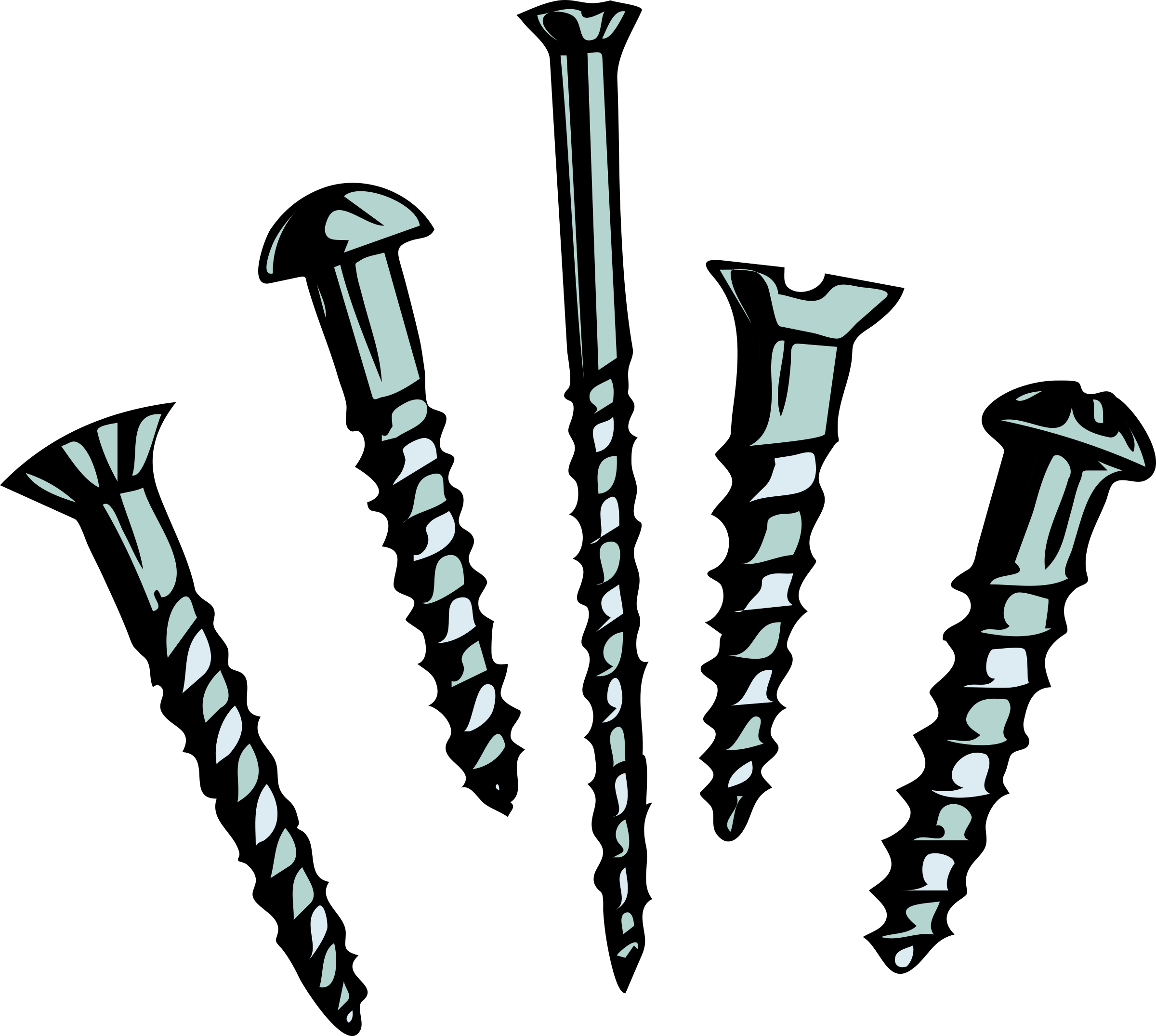 Screws Clipart Cartoon - Screws Clipart (2400x2150)