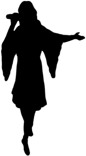 Cowgirl Silhouette, Silhouette Of Singer - Silhouette Man Singing Png (178x317)