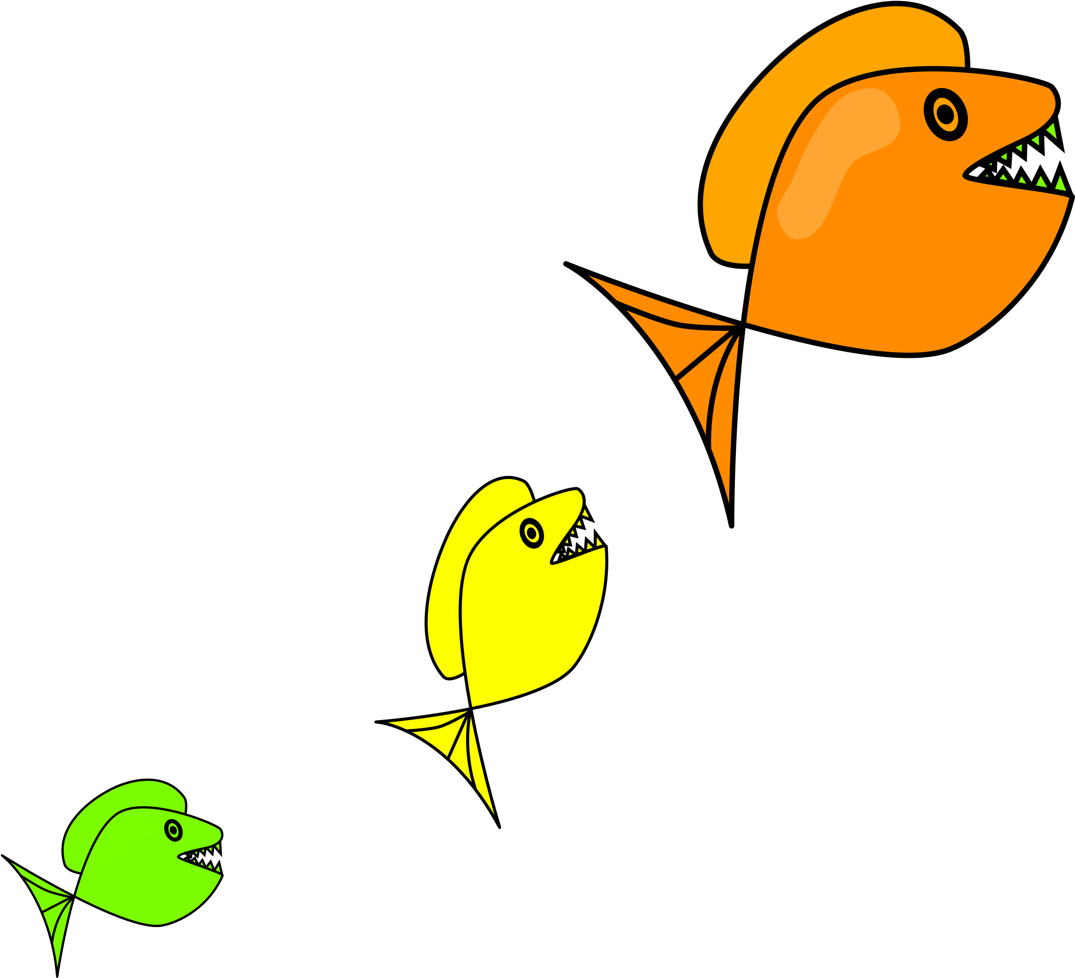 Mainstream Small Fish Clipart - Small Clip Art Fish (2400x2400)