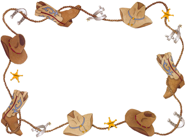 Country Western Thanksgiving - Western Border Clip Art (614x457)