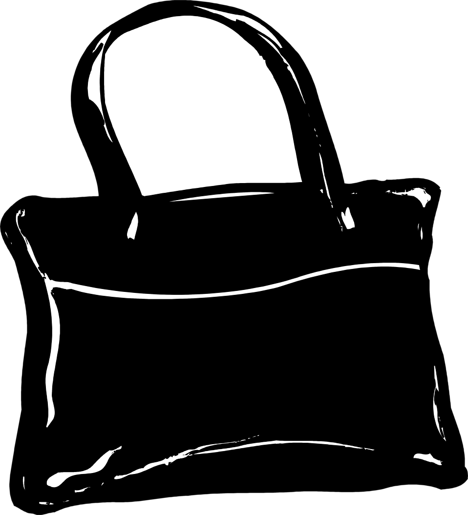 Purse Clipart Transparent - Bag Cartoon Transparent Background (958x1055)