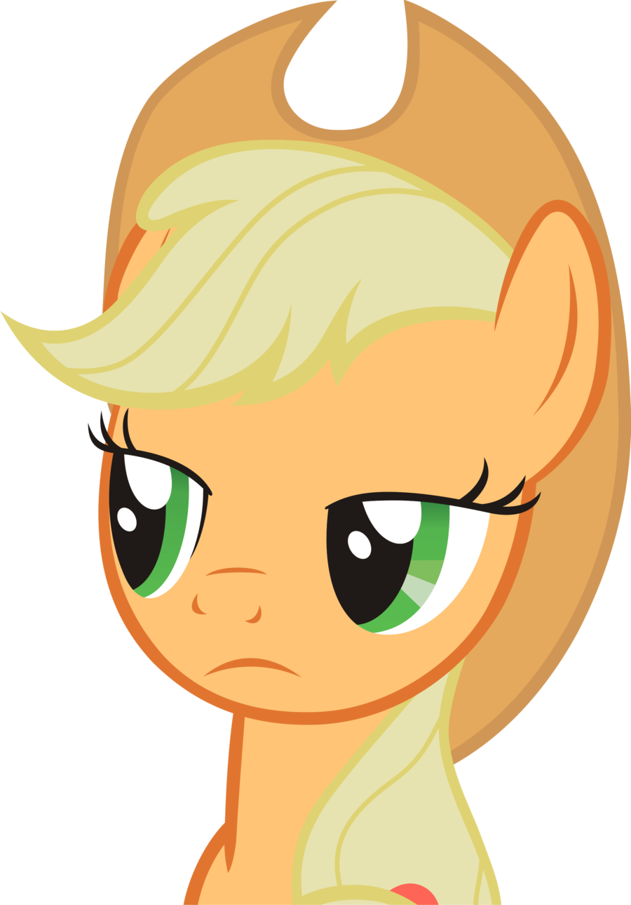 Apple Jack Clipart - Applejack Serious (900x1289)