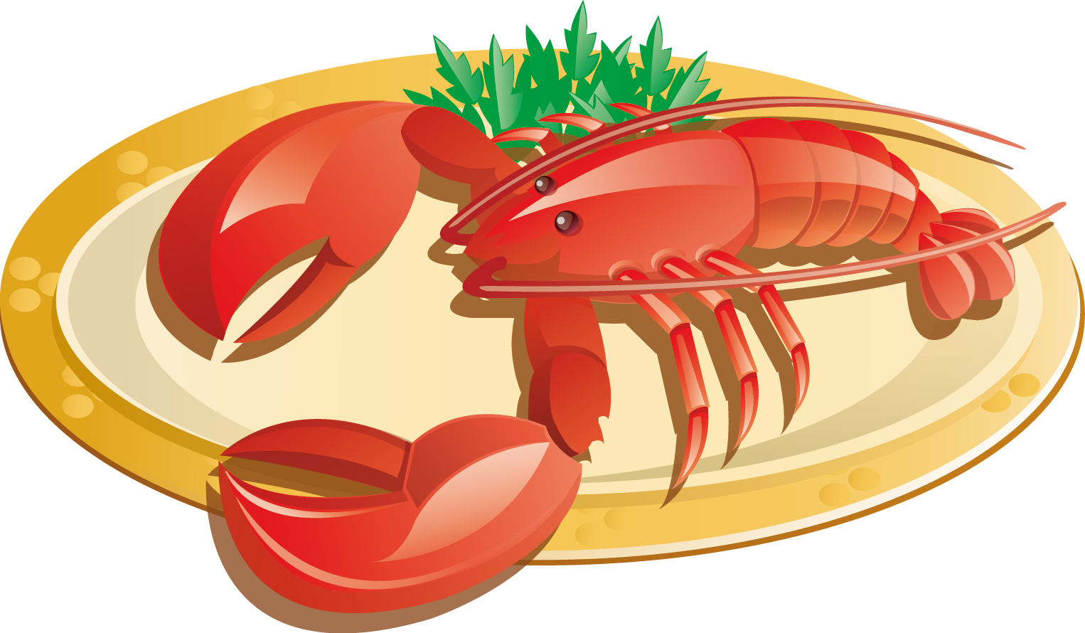 Lobster Crab Dish Clip Art - Lobster (1526x890)