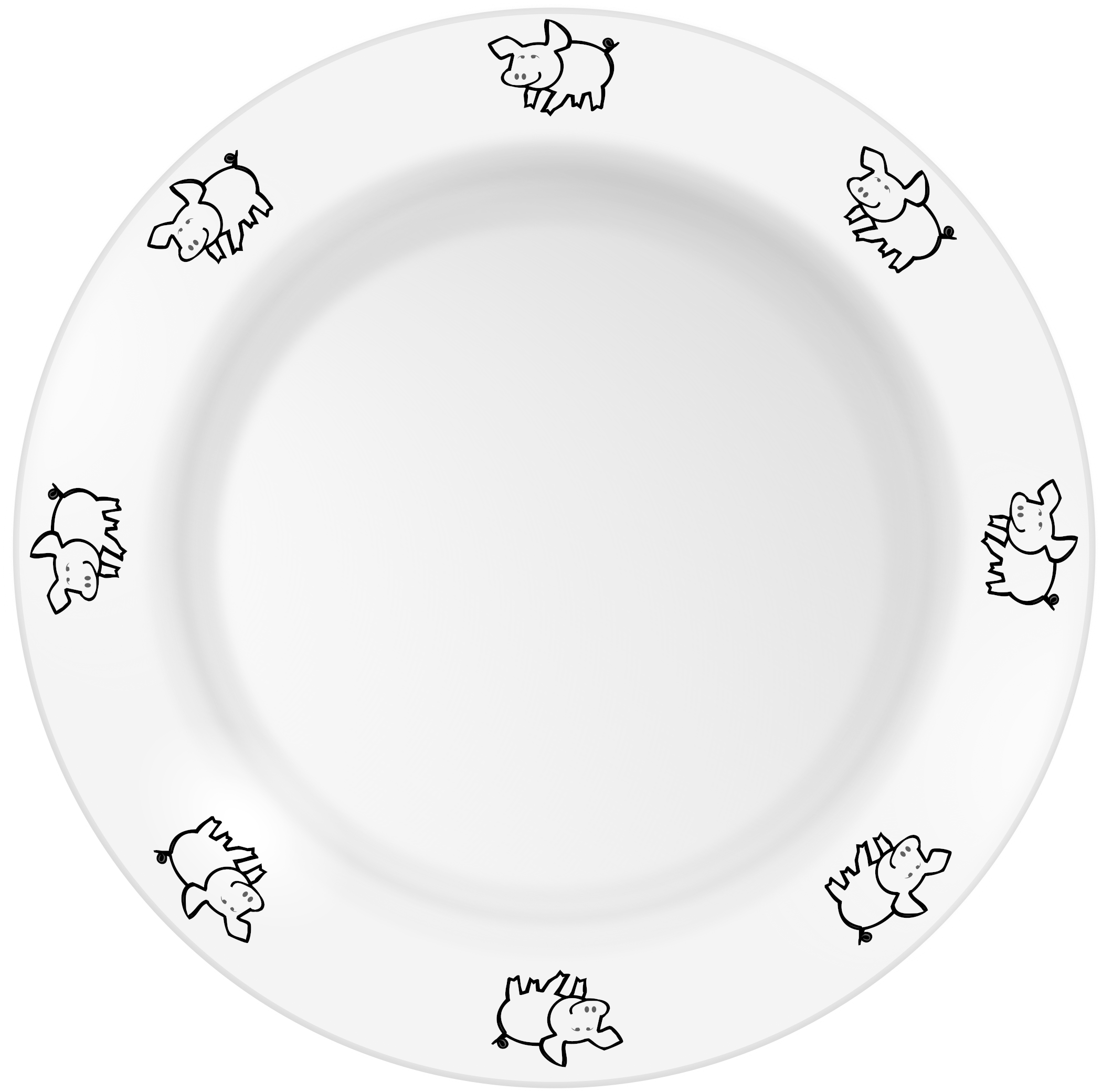 Plate Clipart Png Transparent - Vector Graphics (2400x2400)