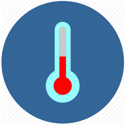 Skin Temperature Smart Watch - Temperature Icon (500x500)