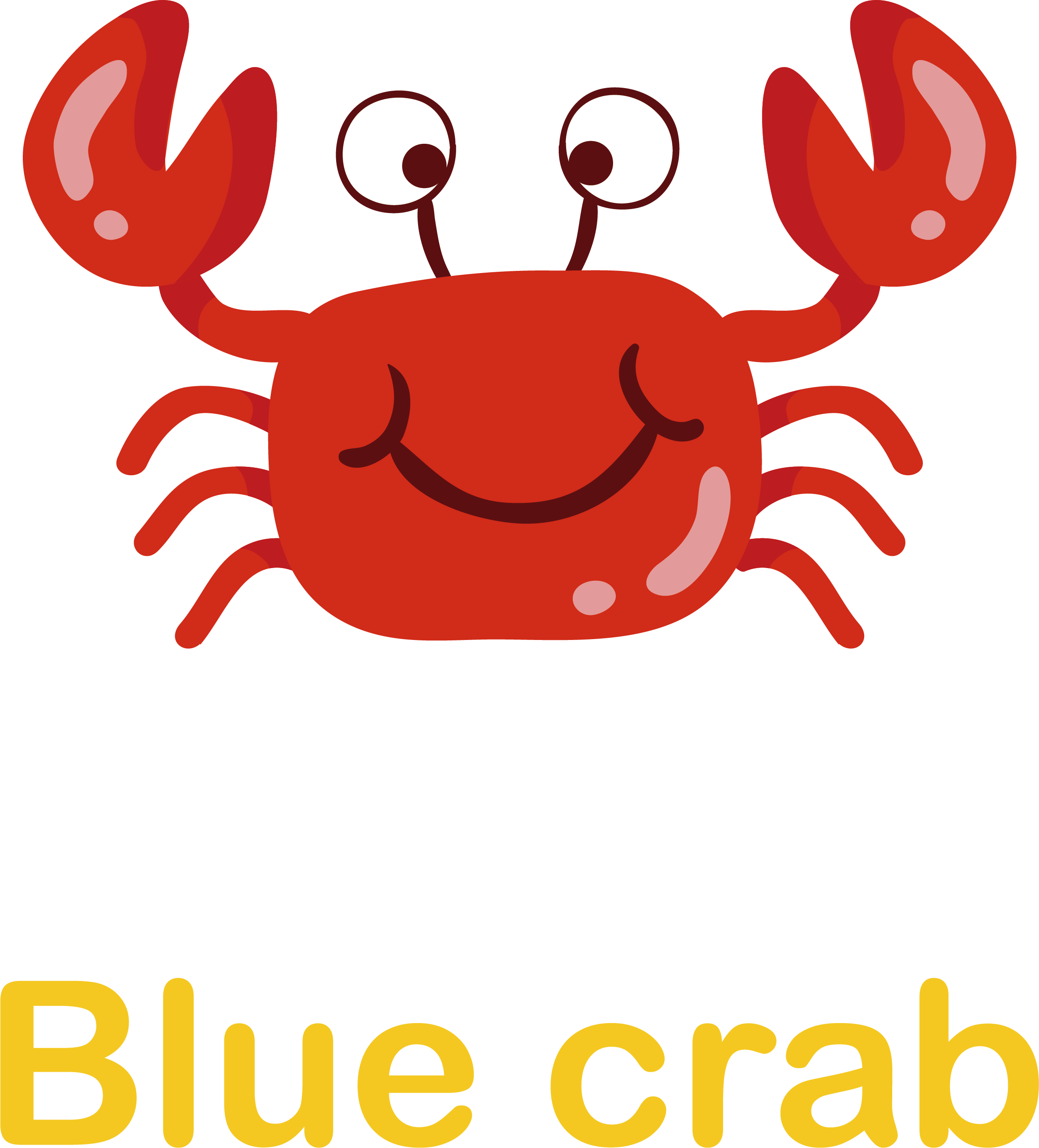 Crab Cartoon Clip Art - Vector Graphics (2371x2619)