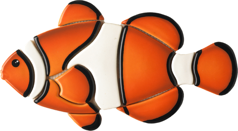 Cl67 10"x6" Clown Fish Ceramic Pool Mosaic - Clown Fish Mosaic (800x440)