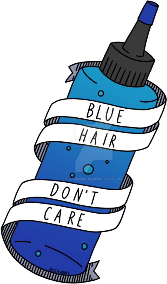 Blue Hair Dont Care By Jadedjester - Blue Hair (816x979)