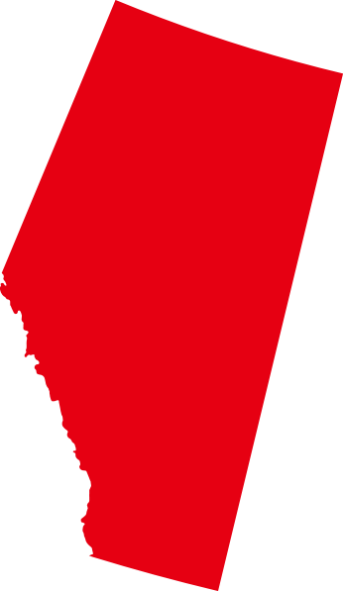 Map Of Alberta - Nescafe Red Mug Png (343x591)