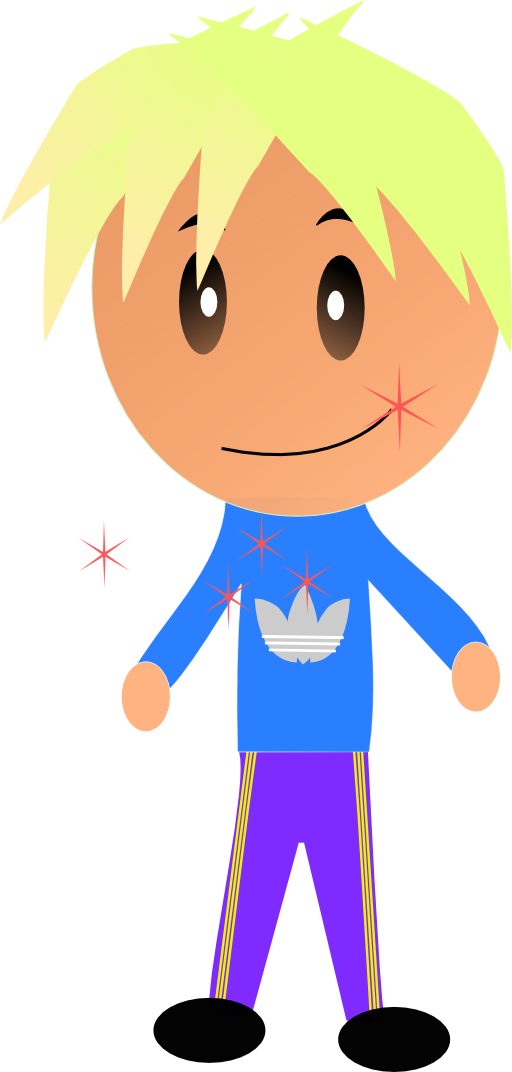 Embed This Clipart - Sarışın Erkek Çizgi Karakterler (512x1072)