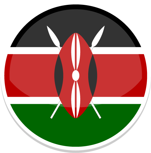 Open Circle Kenya - Red Green And Black Flag (512x512)