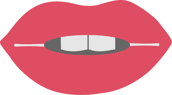 Free Vector Lips Clip Art - Bouche Clipart (600x331)