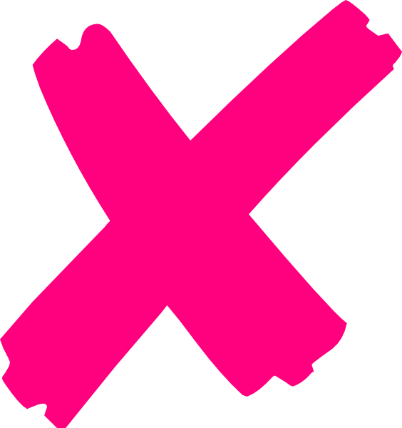 Pink X Clip Art (564x600)