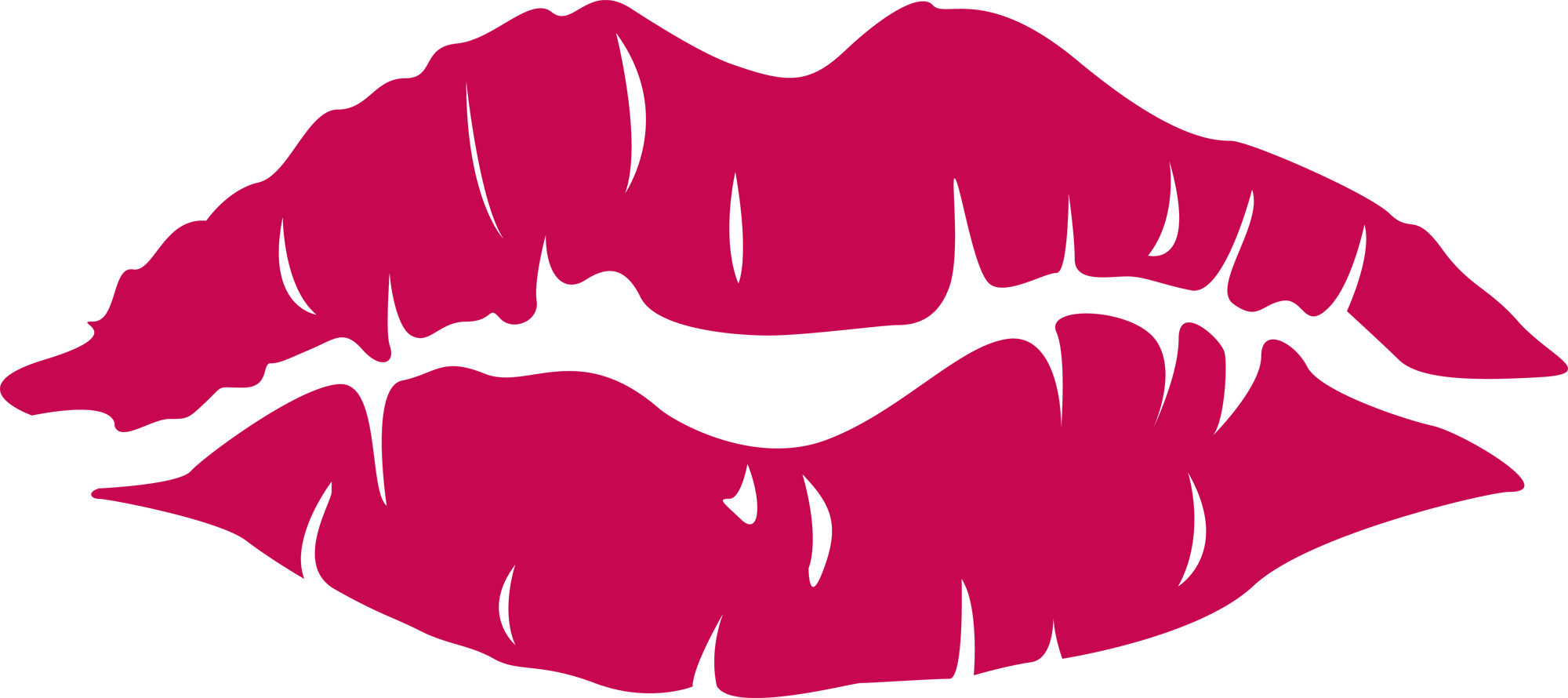 Red Cartoon Lips Clip Art - Lipstick Lips Cartoon.