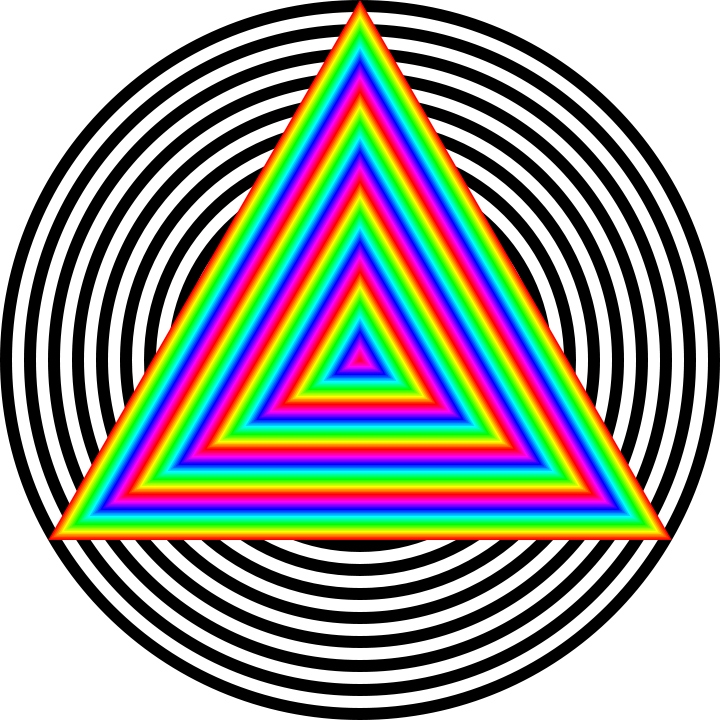 Rainbow Triangle By 10binary On Clipart Library - Alvin Risk Running Away (720x720)