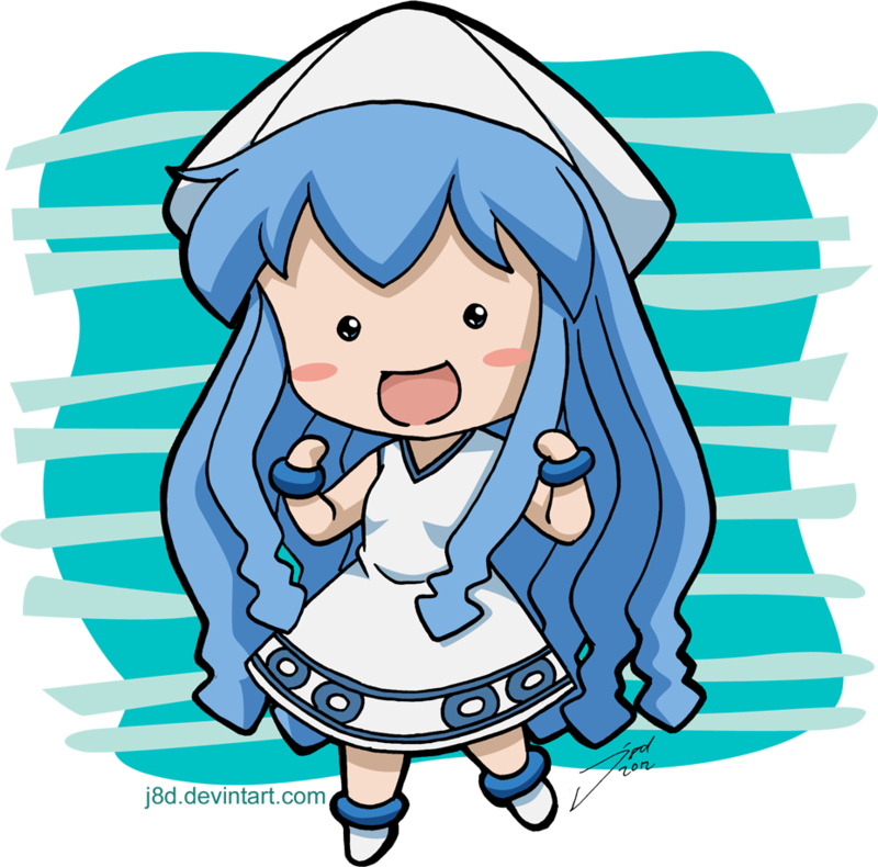 Squid Girl / Shinryaku Ika Musume - Anime Squid Girl Chibi (800x790)