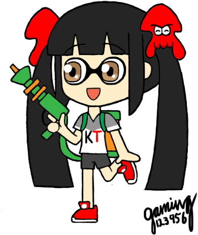 Dw X Splatoon *inkling-girl Da Qiao* By Gaming123456 - Cartoon (430x506)