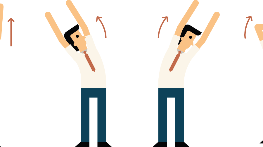 Wrist Stretch And Other Stretches At Work - Stretches Png (900x503)