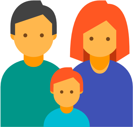Computadora De La Familia Iconos Niño Clip Art - Family Color Icon (512x512)