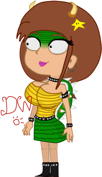 Diana Wolf Del Barrio Bowser By Diana Del Barrio - Cartoon (375x621)