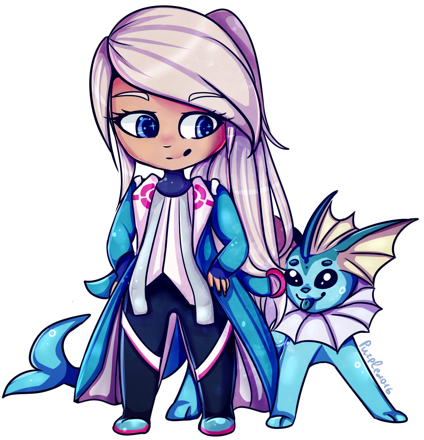Purplenightthekitty Team Mystic Chibi - Cartoon (1599x1587)