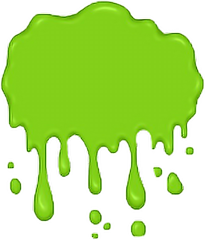 Scgreen Green Slime Lime Sludge Sticker Beach Spooky - Black Liquid Drop (652x764)