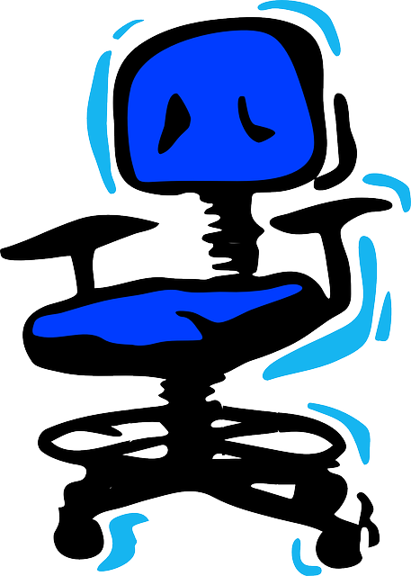 Swivel Chair, Blue, Office, Furniture, Spinning, Swivel - Office Chair Clip Art (457x640)