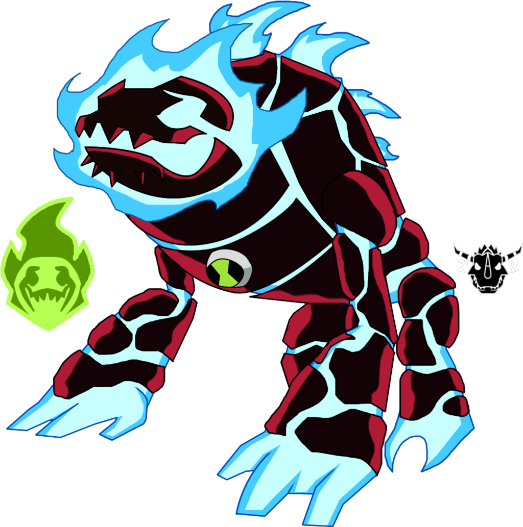 Heatiguana By Rizegreymon22 Biomnitrix Unleashed - Drawing (1024x1033)