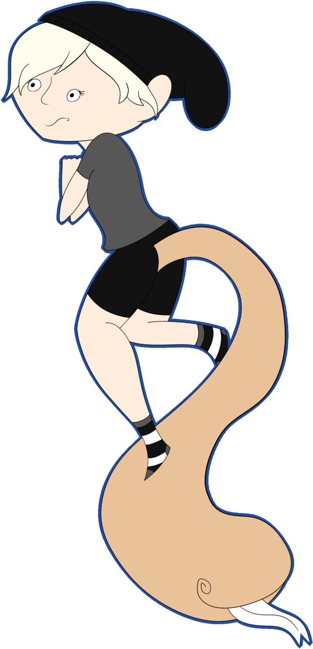 Emelia The Human Tailmouth Hybrid By Midgesaurus Emelia - Illustration (1024x1365)