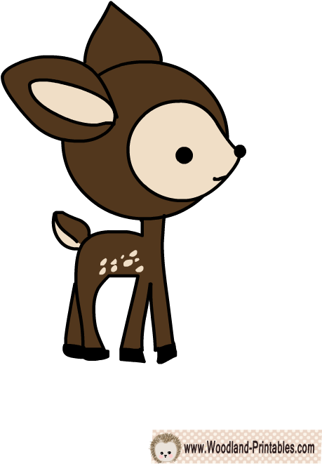 Free Printable Deer Wall Sticker - Birthday (612x792)
