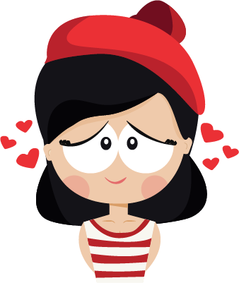 Cute Girl Stickers Messages Sticker-1 - Cute Girl Png Sticker (338x401)