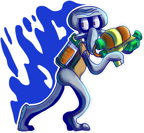Its Squidward Time - Splatoon Boy Squid (500x500)