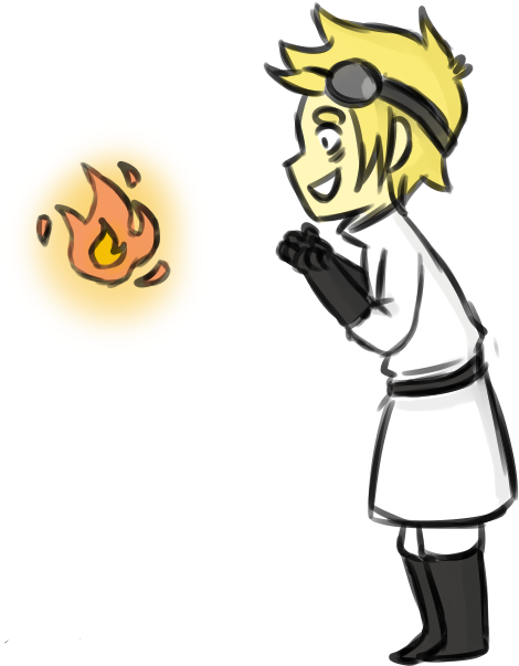 Lalna And A Fire Wisp By Colbaltwires - Cartoon (626x704)