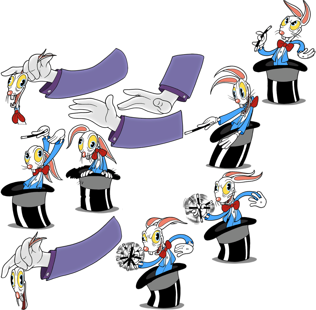 Cuphead Color Mistakes That I Noticed - Hopus Pocus Sprite Cuphead (1280x1245)