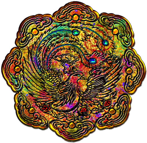 Peacockornament - Circle (512x512)