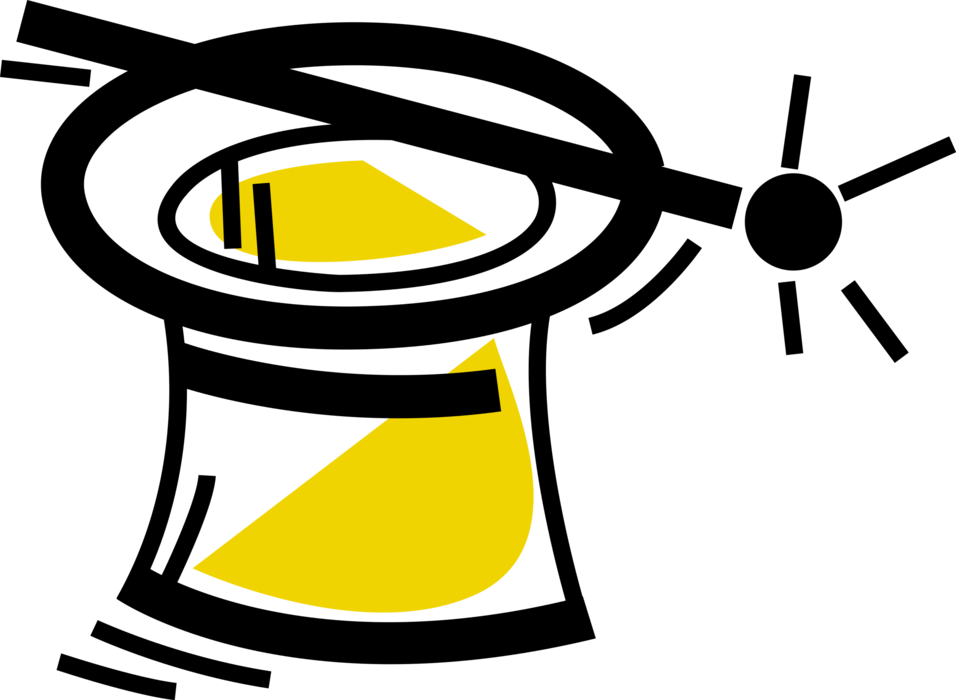 Vector Illustration Of Magician's Top Hat With Magic - Vector Illustration Of Magician's Top Hat With Magic (956x700)