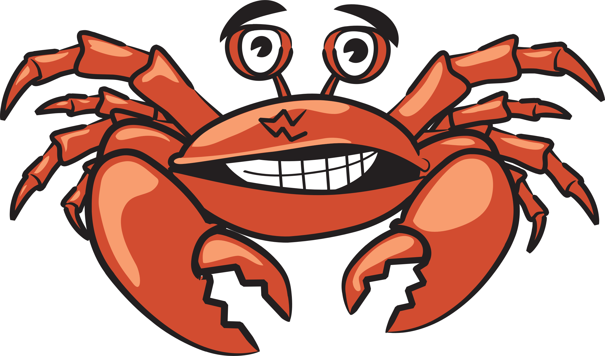 Crab - Kepiting Vector (2400x1416)