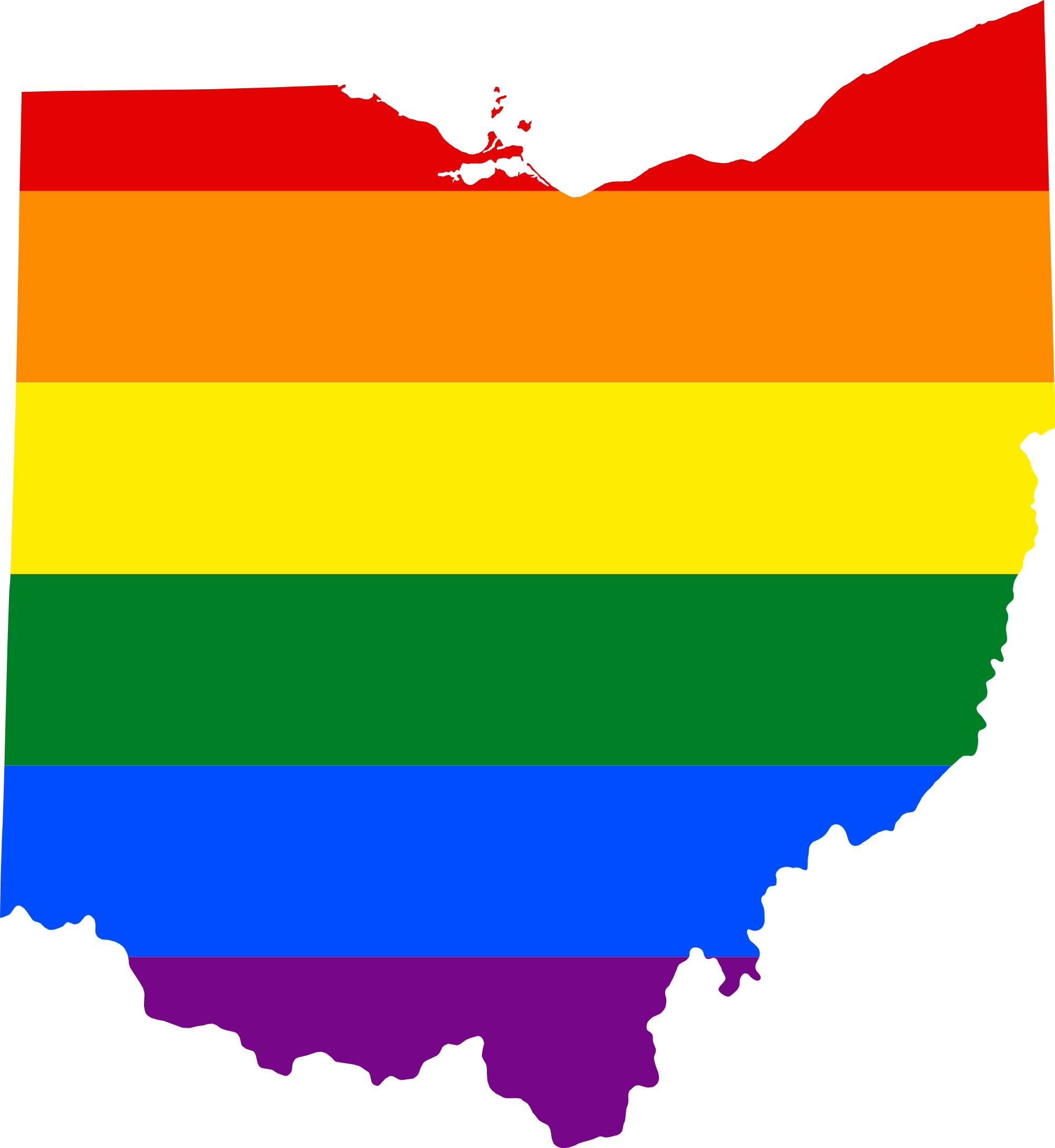 Lgbt Flag Map Of Ohio - Ohio Congressional Districts 2010 (2000x2174)