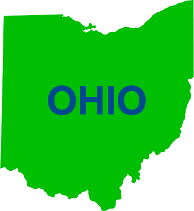 Map Of Ohio - 4 Paws For Ability Osu (401x435)
