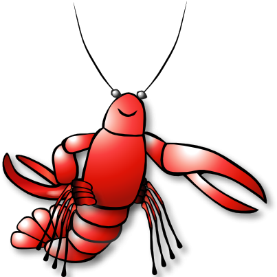 Sea Creatures Clip Art - Crawfish Clip Art (410x402)
