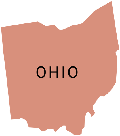 Ohio State Plain Map Transparent Png - Ohio Png (512x512)