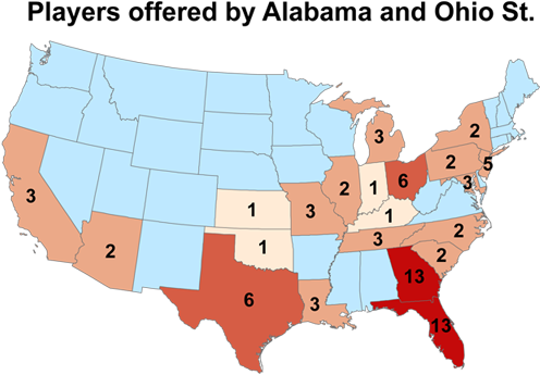 Player, City , State, Pos, Stars, Commit To - School Shooting By States (500x362)