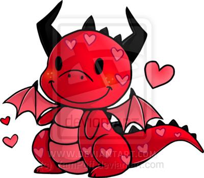 Chubby Lil Valentine's Dragon - Valentine Dragon (400x349)