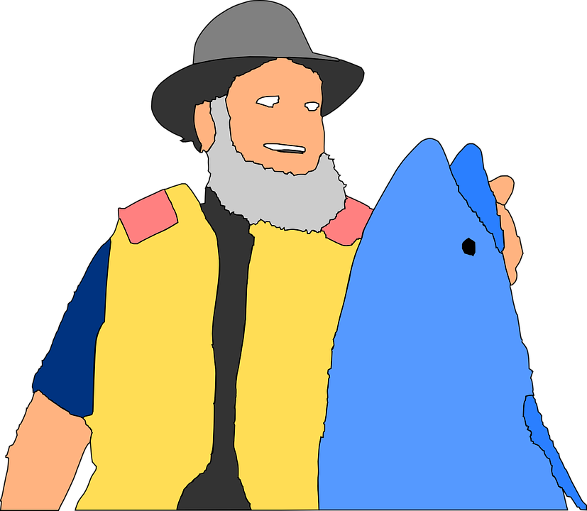 Man Fishing Clipart - Nelayan Vector (827x720)