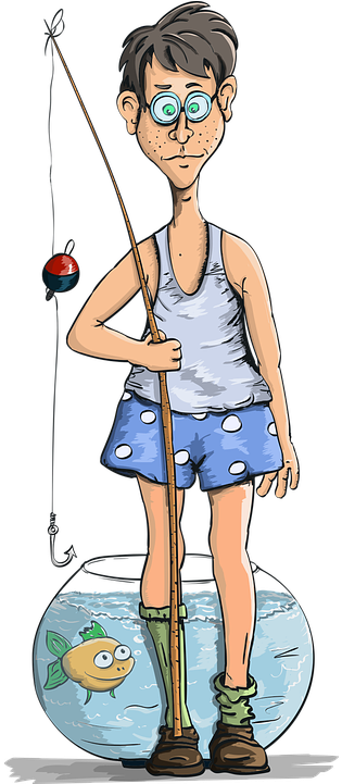 Boy Fishing Clipart - Fishing (360x720)