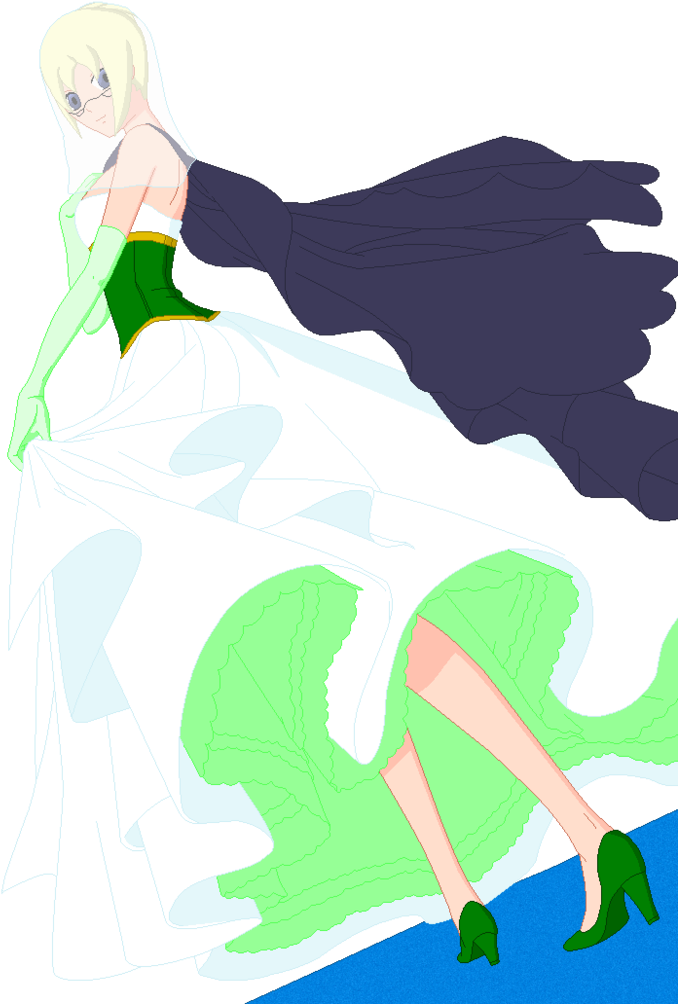 Nikki's Wedding Dress By Calming-thoughts - Illustration (734x1088)