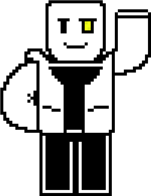 Prepare To Be Bloxed - Noob Black And White Pixel Art Maker (500x680)