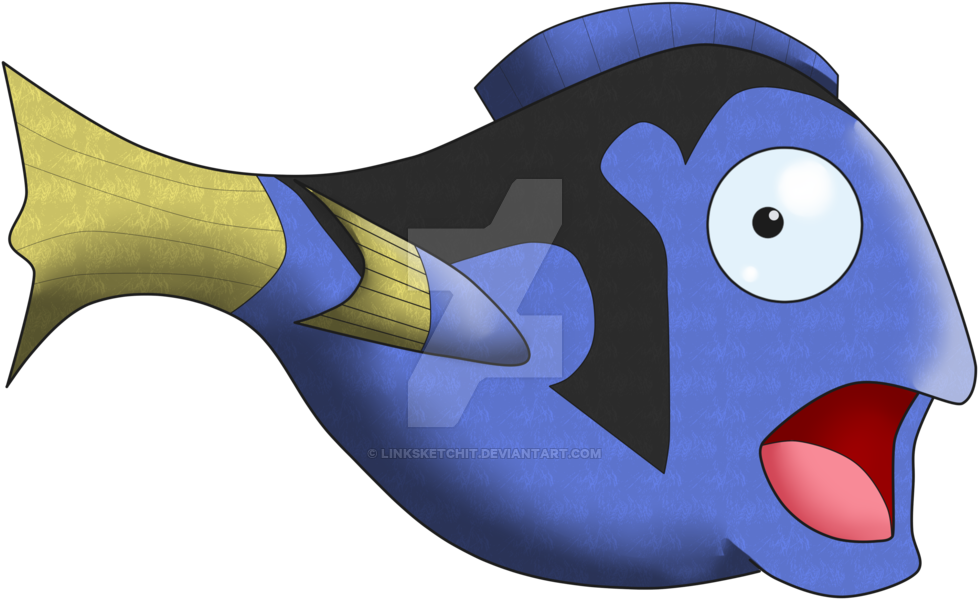 Don T A Real Blue Tang If You Love Finding Dory Experts - Regal Tang Drawing (1024x745)